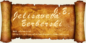 Jelisaveta Berberski vizit kartica